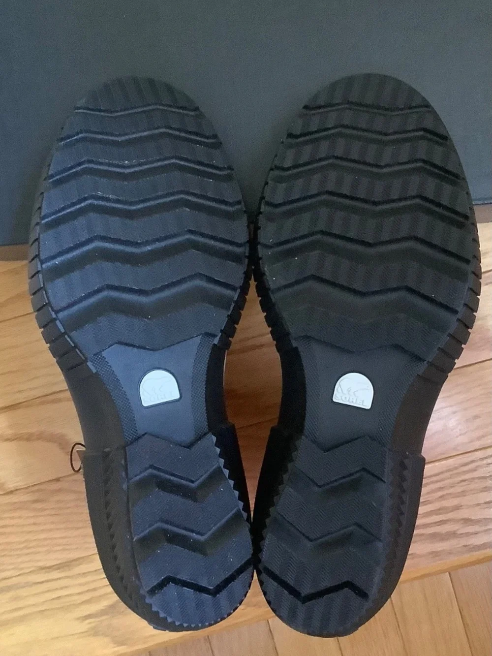 SOREL Ona Ave Zip Wedge Leather Bootie Chalk/Black SZ 9.5
